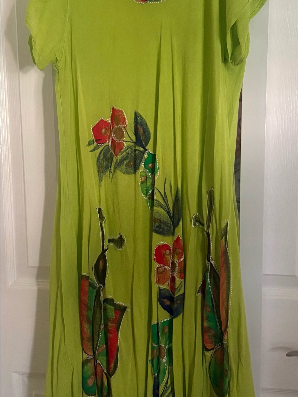 Rivera Sun Green Floral Maxi Dress